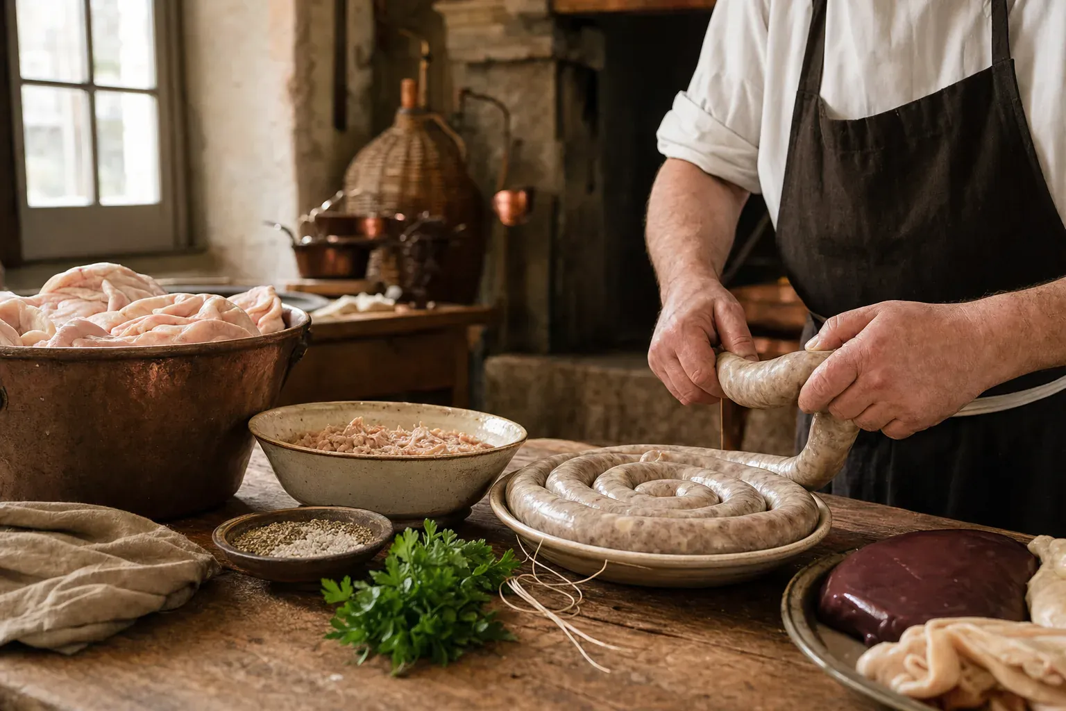 Origine de l'andouillette : histoire, fabrication et place dans la cuisine lyonnaise