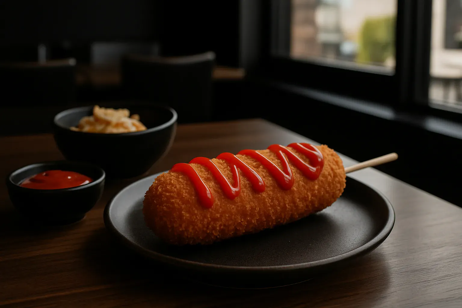 Illustration : le corn dog coréen, brochette panée et frite