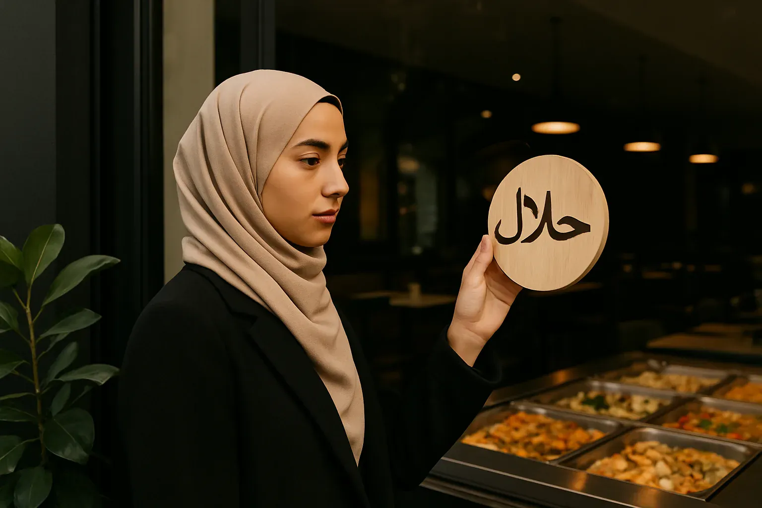 Illustration : reconnaître un restaurant asiatique halal