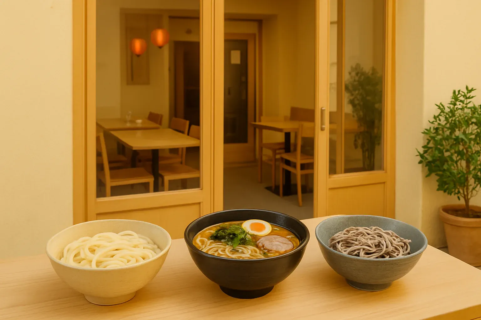 Différence ramen, udon et soba