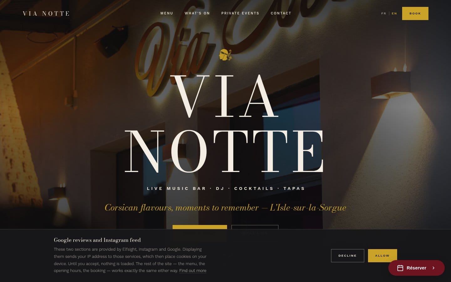 Site de Via Notte, réalisation Digiflow