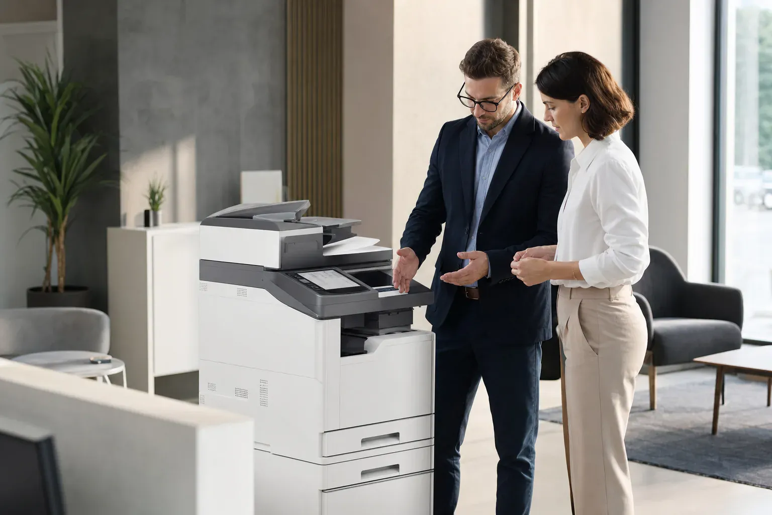Photocopieur multifonction professionnel avec écran tactile, sujet du guide pour bien le choisir en PME