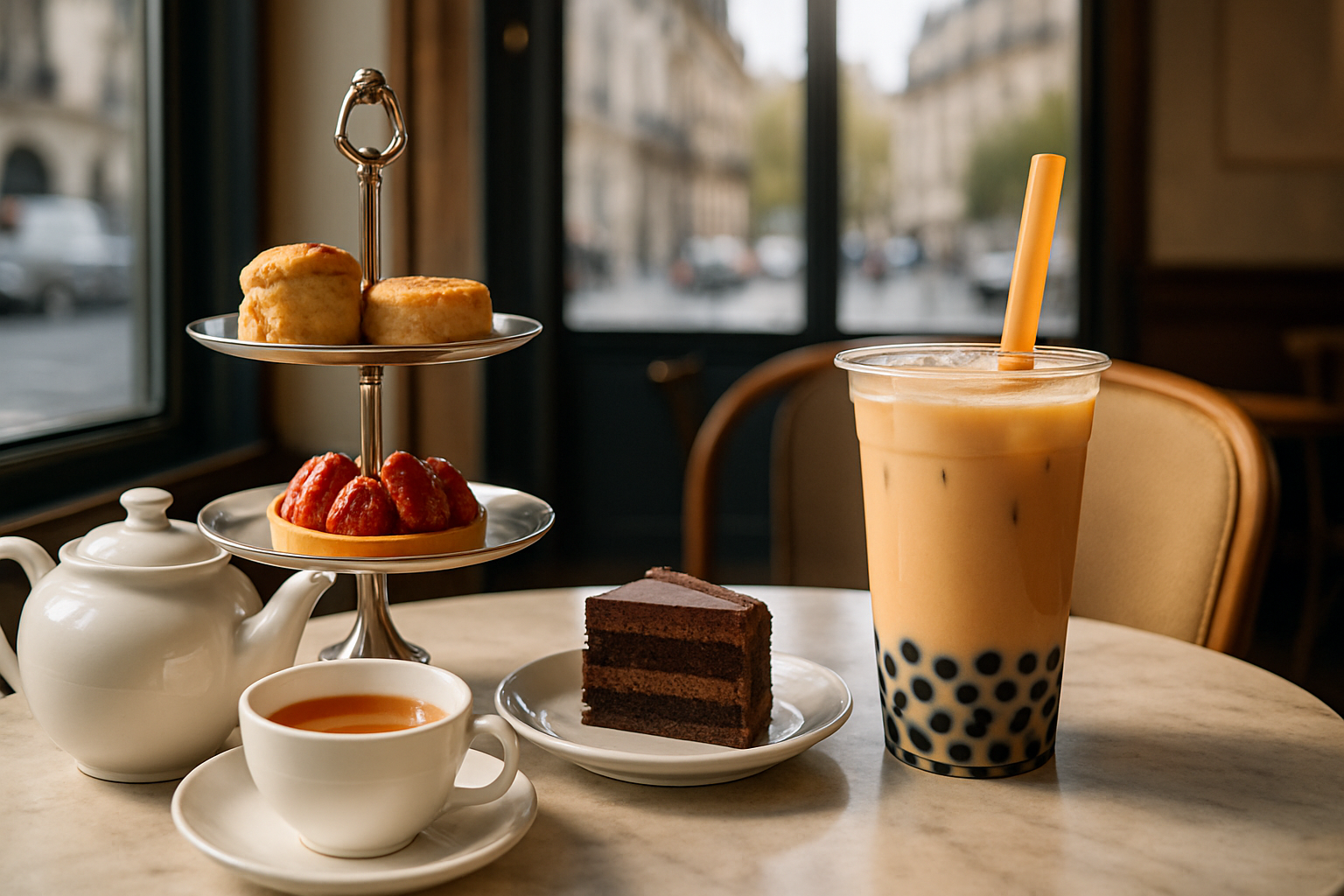 Illustration : Salon de thé ou bubble tea : lequel choisir pour un goûter à Paris ?