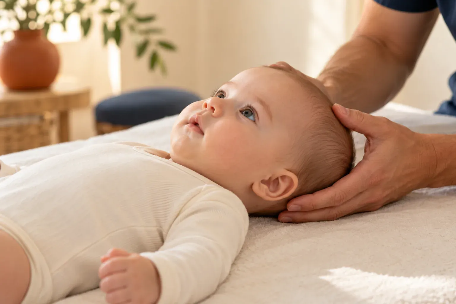 Illustration — plagiocéphalie du bébé, comprendre et prévenir la tête plate