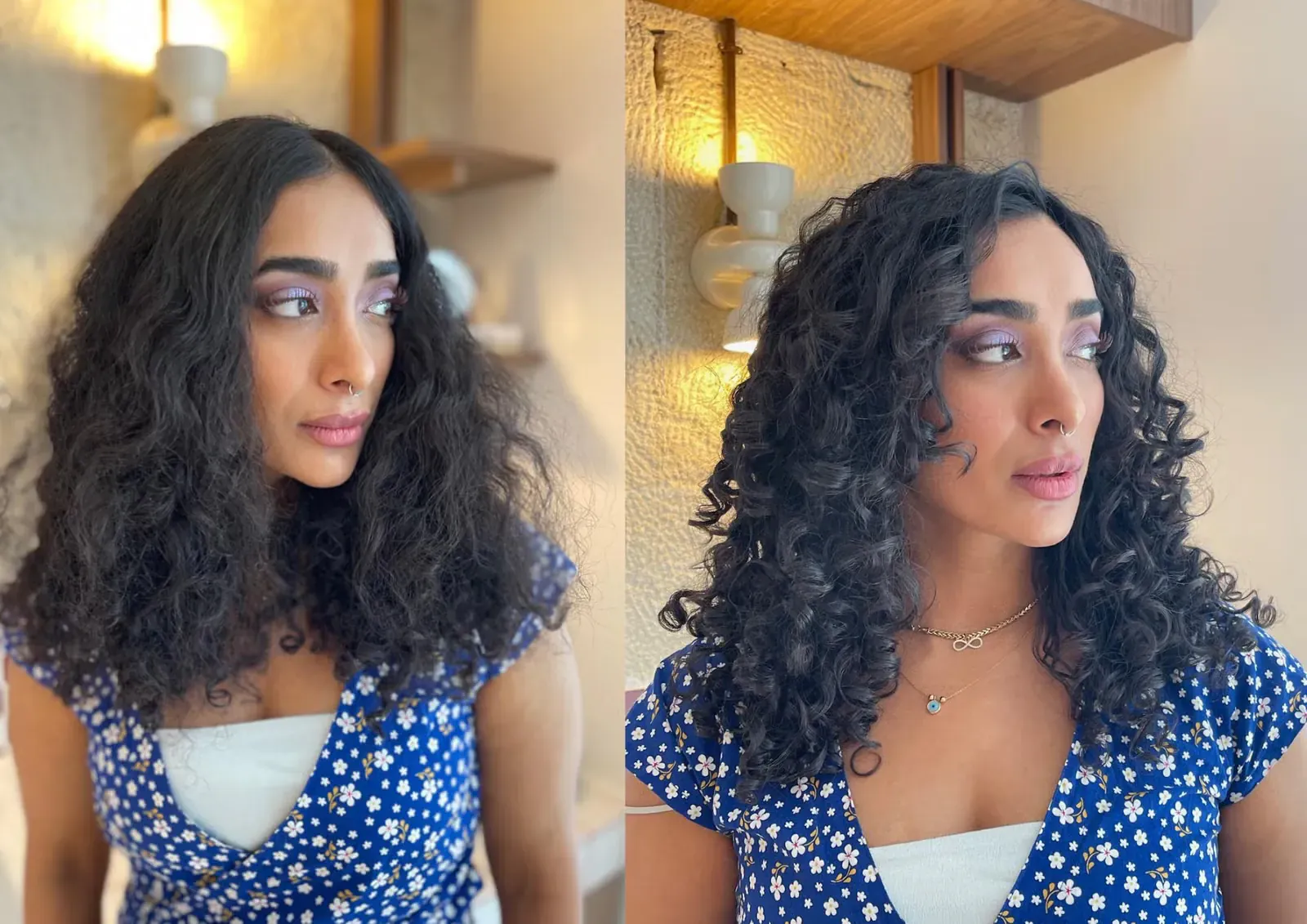Avant / après d'une transition capillaire : plus de volume et de définition sur cheveux crépus