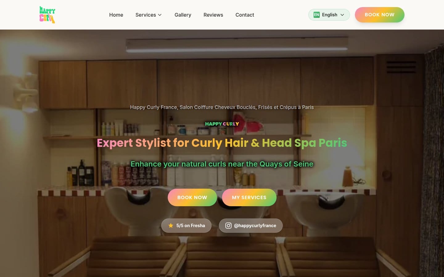 Site de Happy Curly France, réalisation Digiflow
