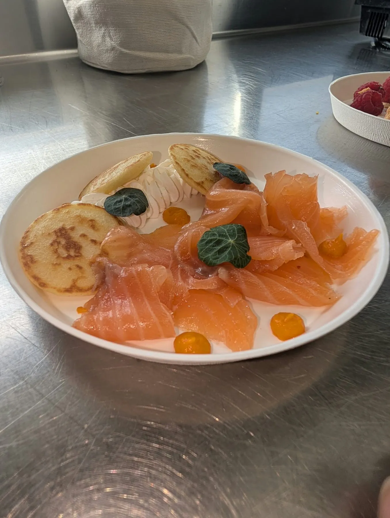 Saumon, blinis et crème fouettée