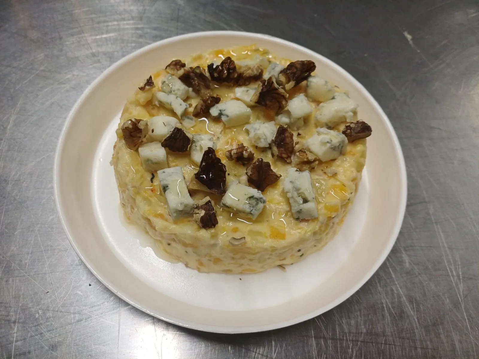 Risotto de potimarron, gorgonzola et noix