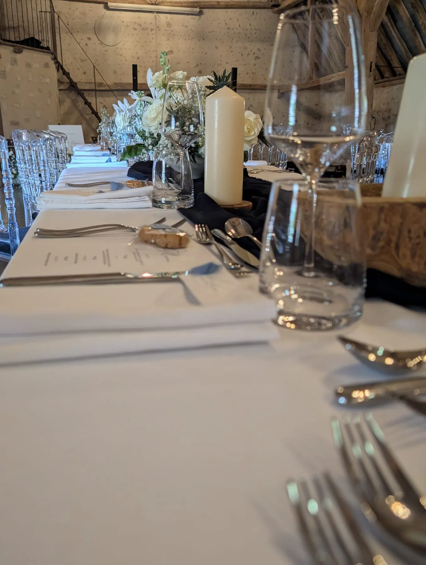 Table de mariage dressée