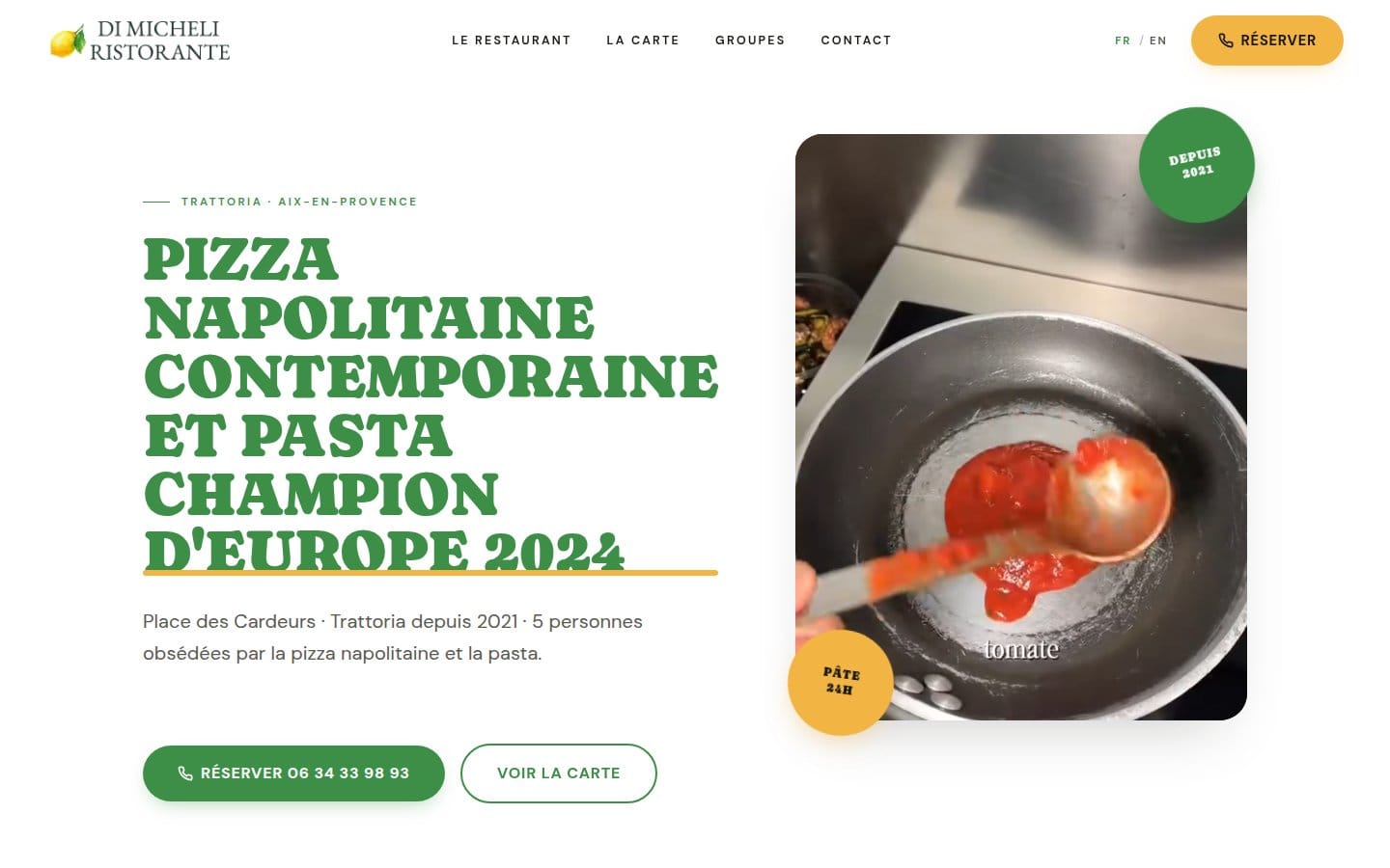 Site de Di Micheli, réalisation Digiflow