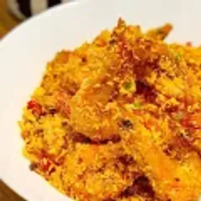 Crevettes frites ail et piment