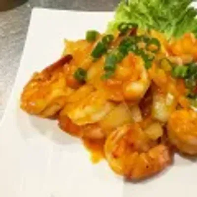 Crevettes à la sauce pimenté