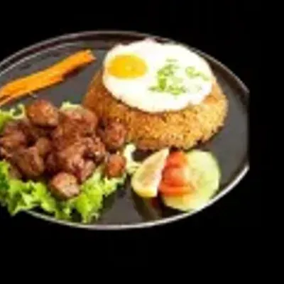 Riz au poulet sauté façon Loc-Lac