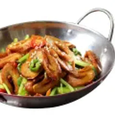 Intestins de porc au wok