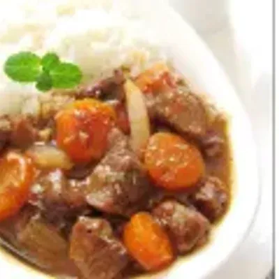Riz au ragoût de bœuf