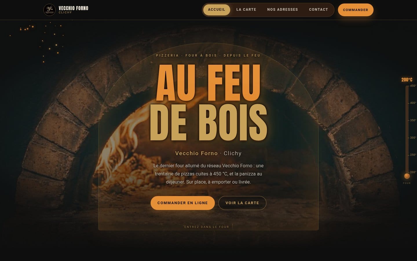 Site de Vecchio Forno Clichy, réalisation Digiflow