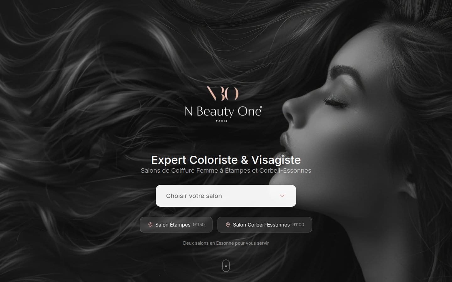 Site de N'Beauty One, réalisation Digiflow