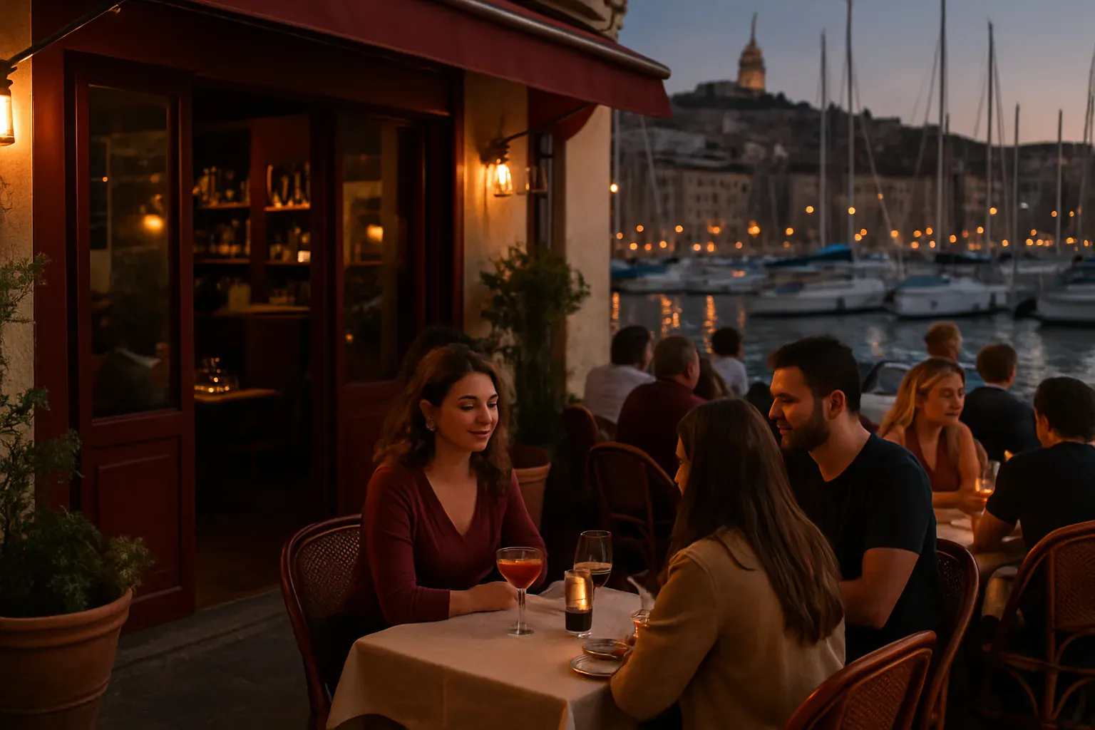 que faire au vieux port le soir