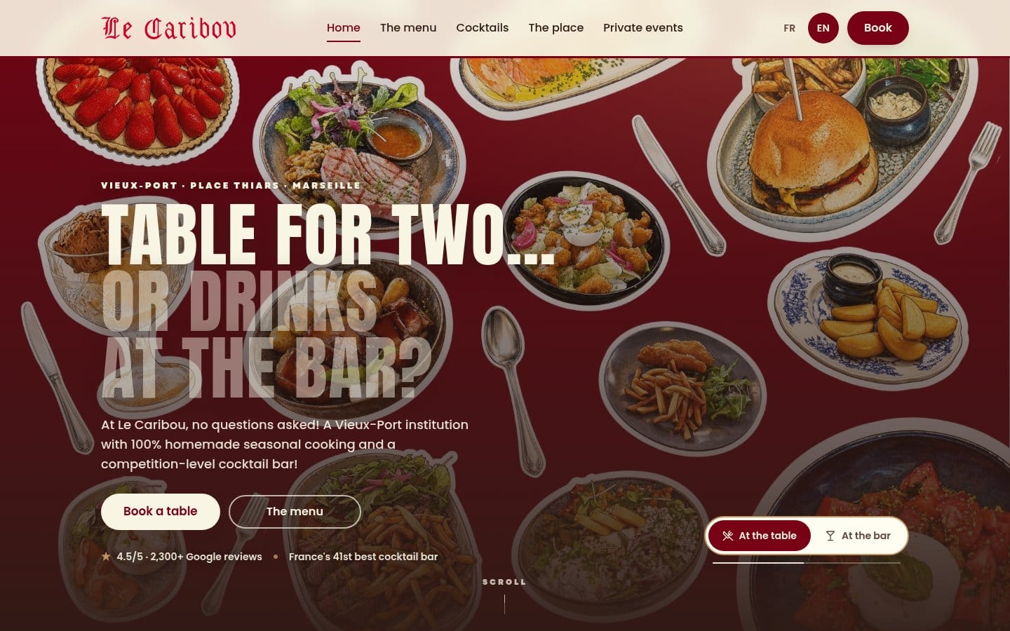 Site de Le Caribou, réalisation Digiflow